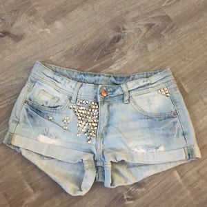 Custom Studded Shorts